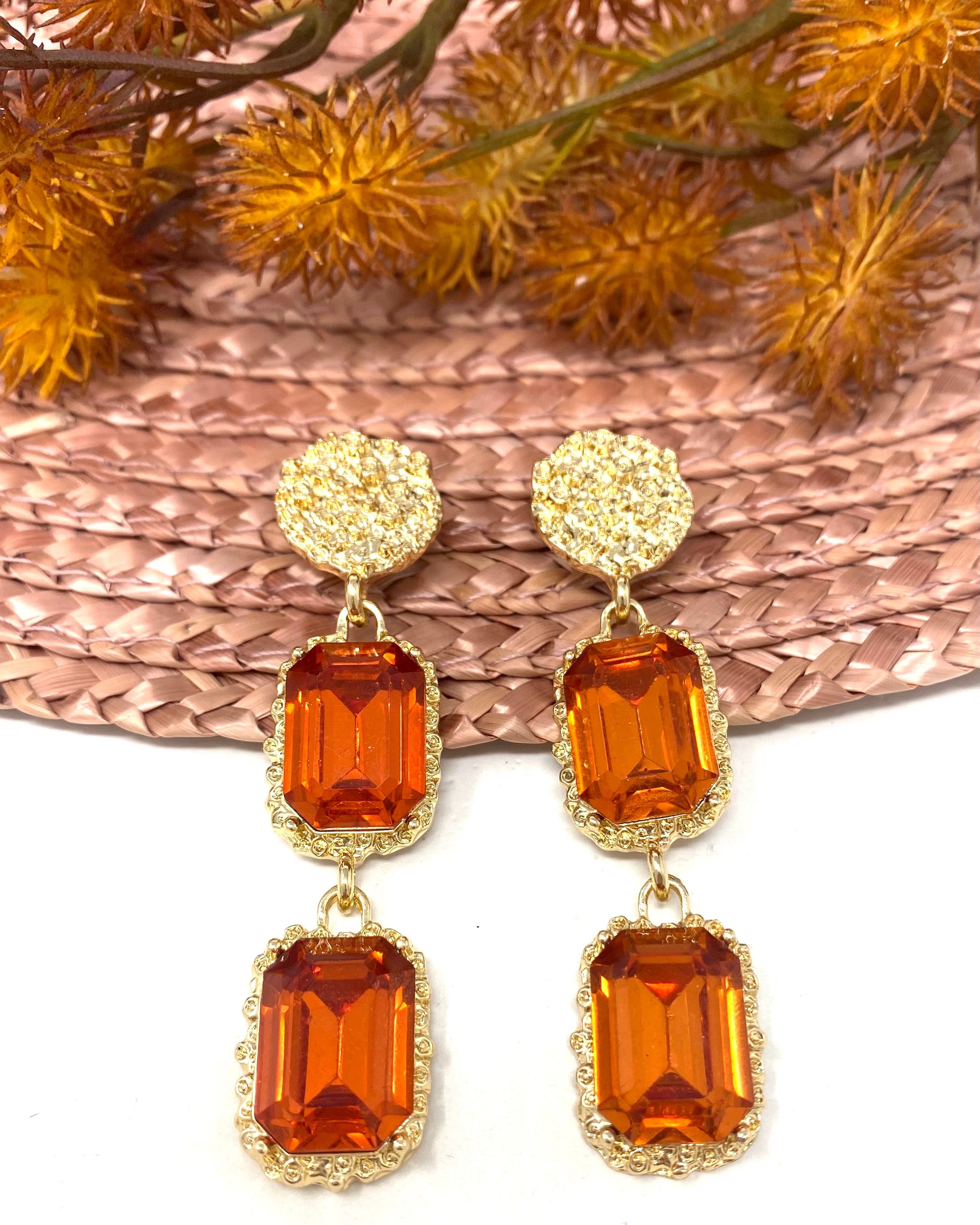 Pendientes Romeo anaranjados