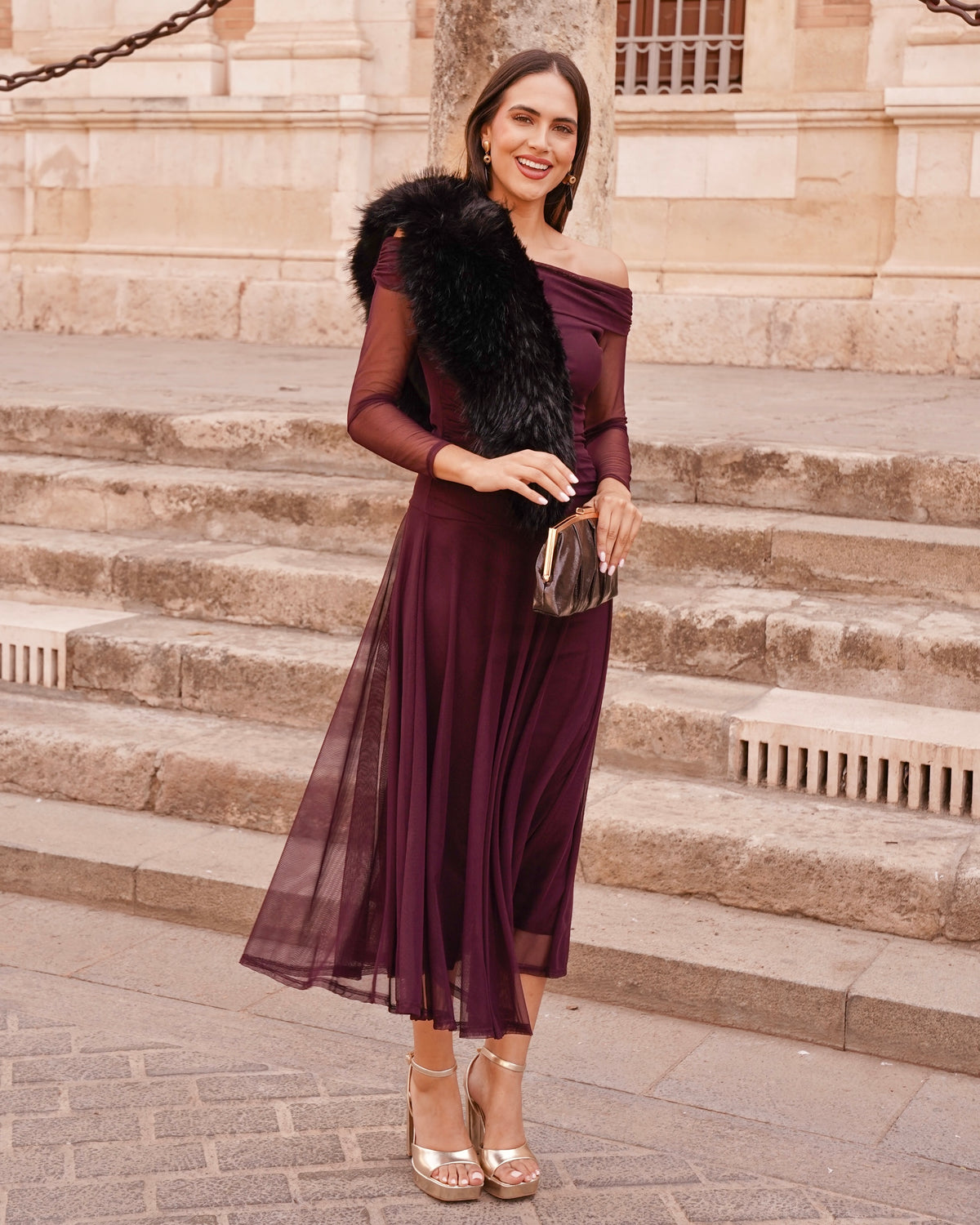 Vestido Valentina Berenjena