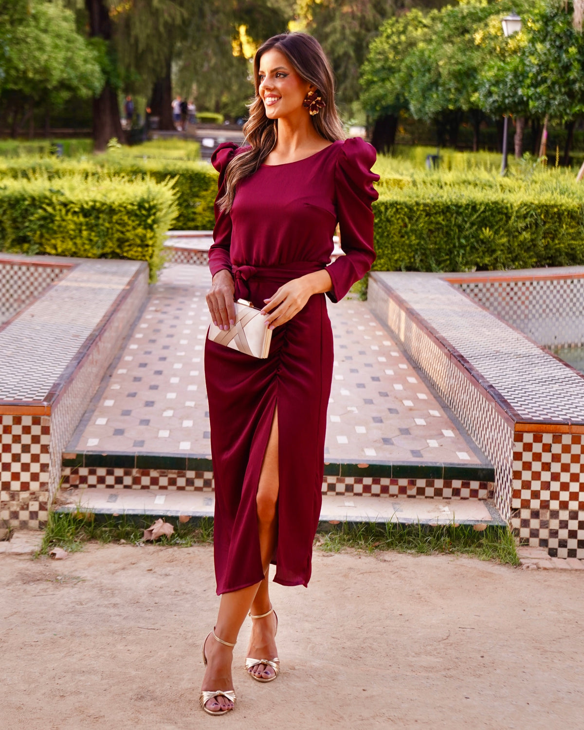 Vestido Greta Burdeos