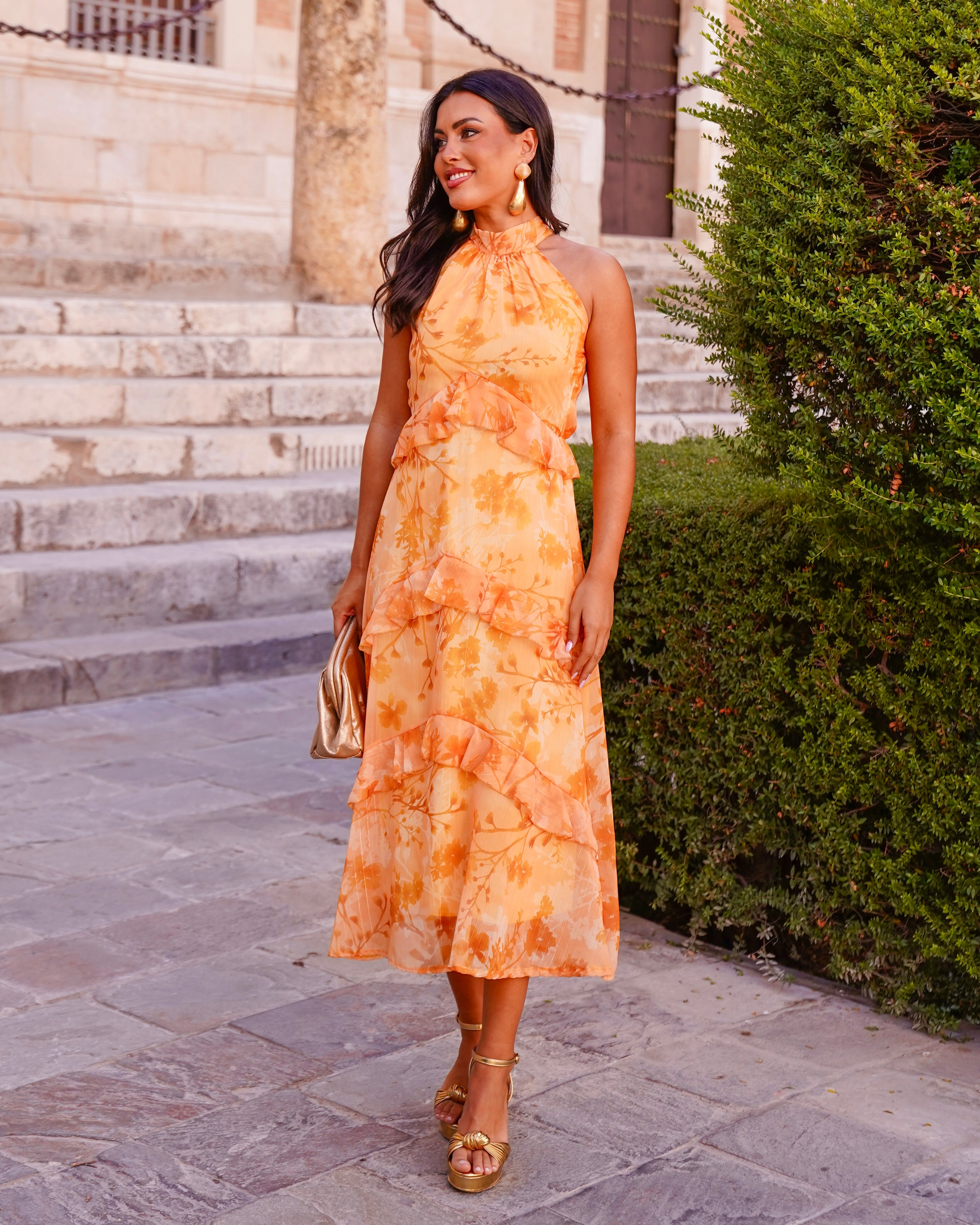 Vestido Olga Mostaza