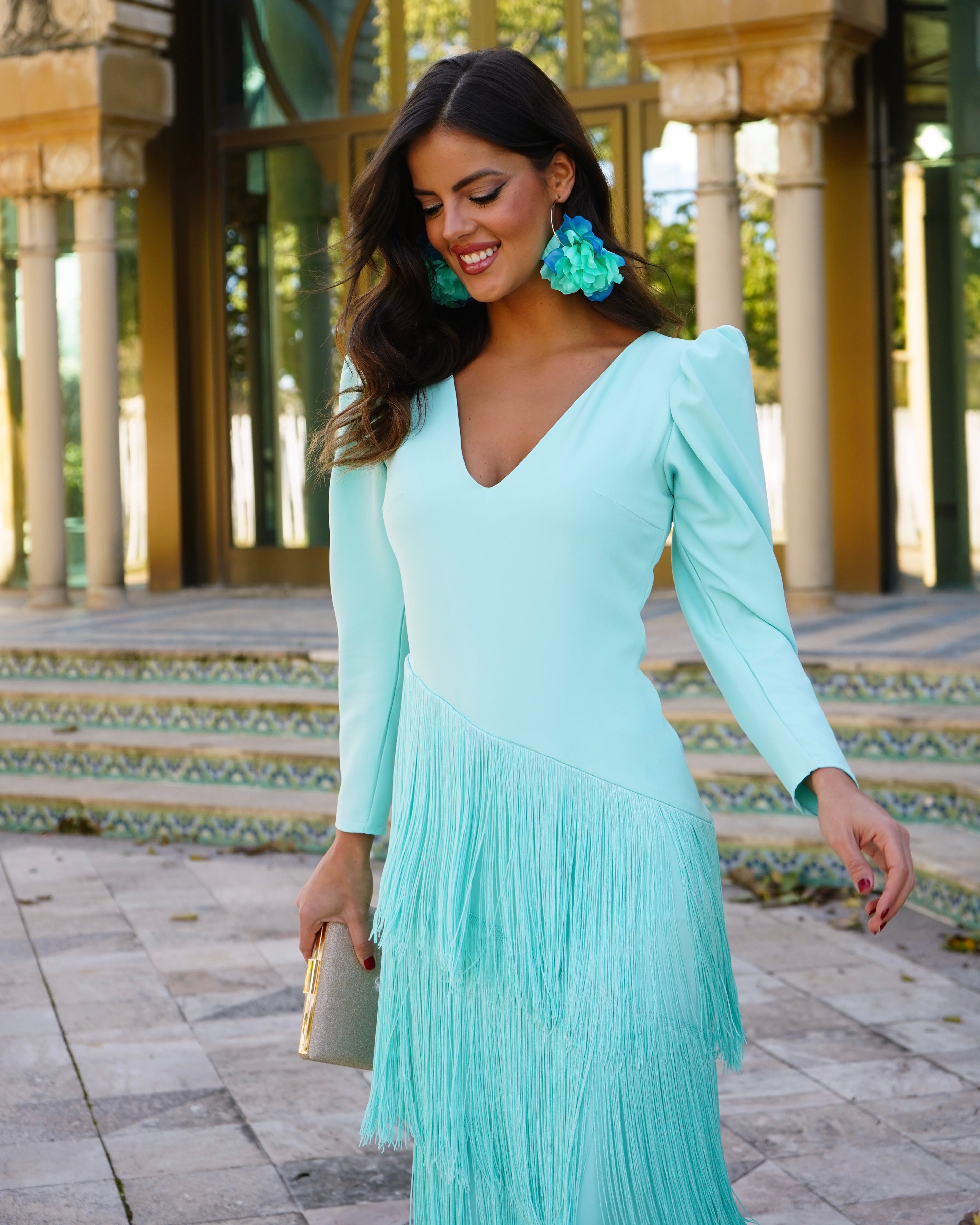 Vestido Margaret Verde Agua