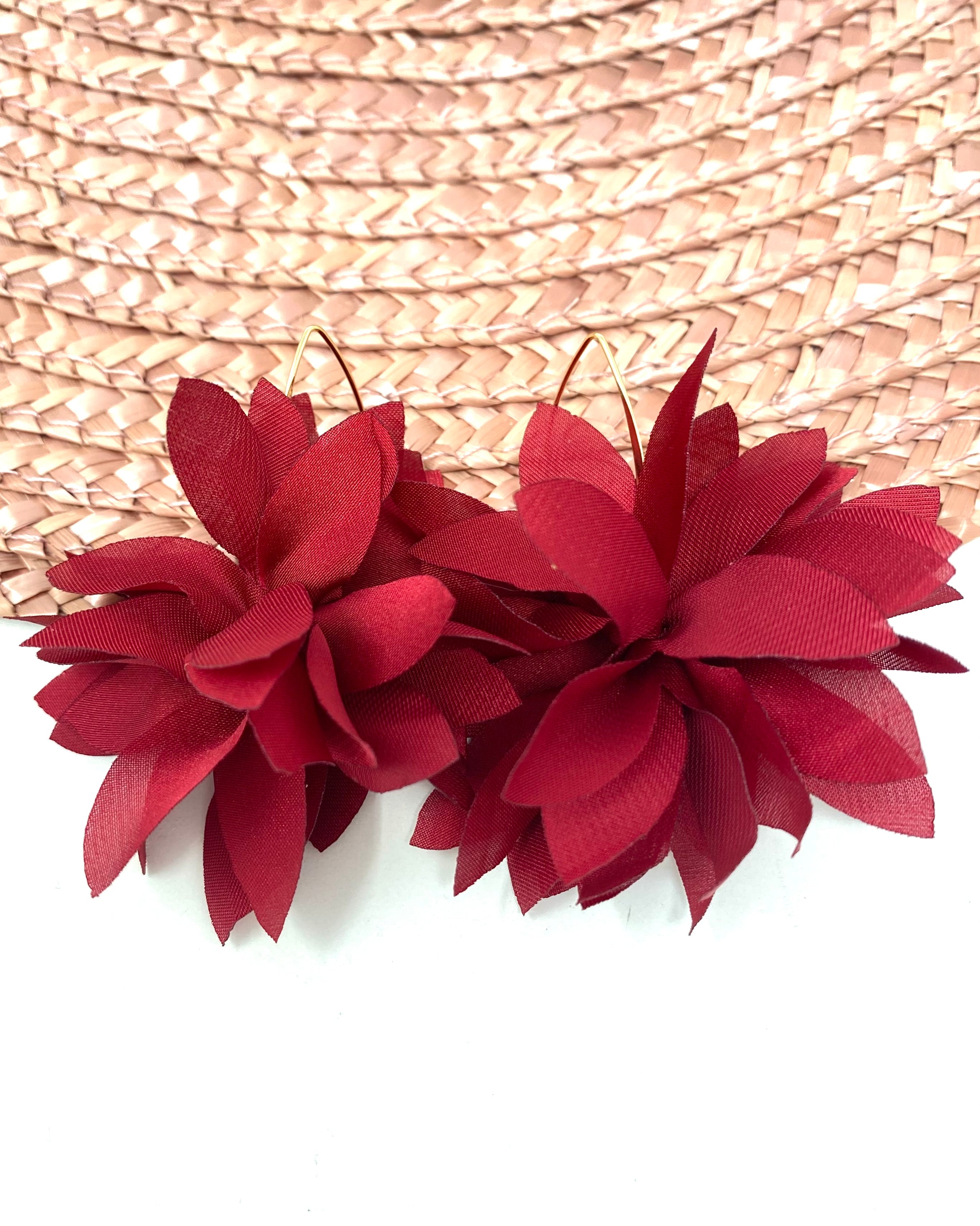 Pendientes Ibisco rojo
