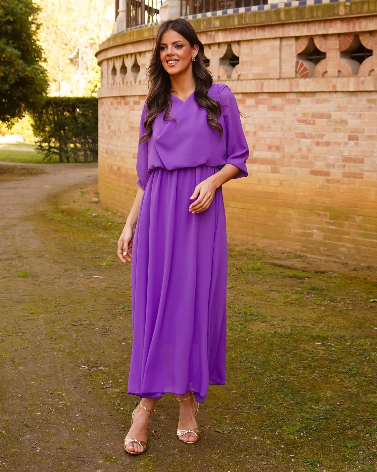 Vestido Adriana Morado