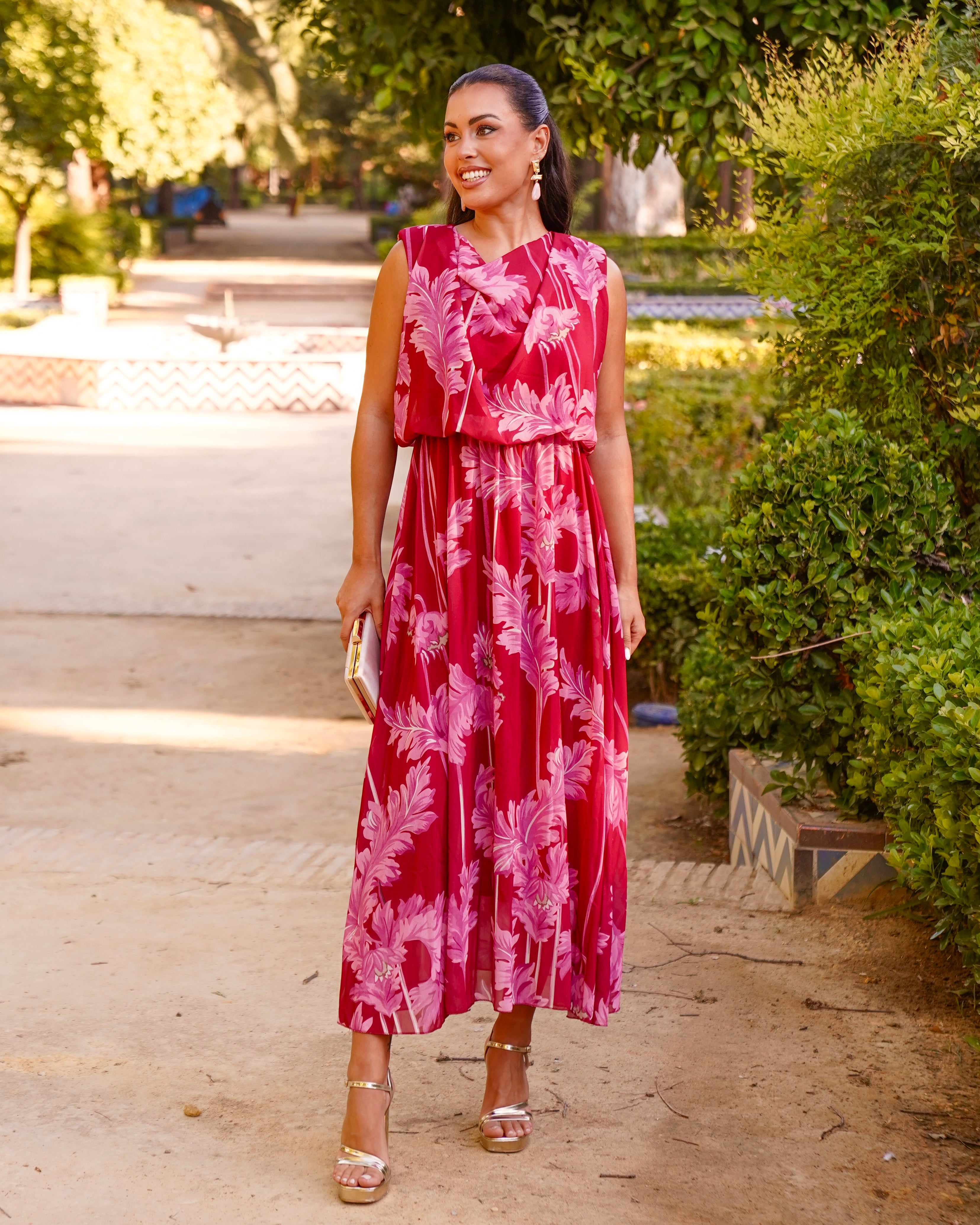 Vestido Lily Rosa/Rojo