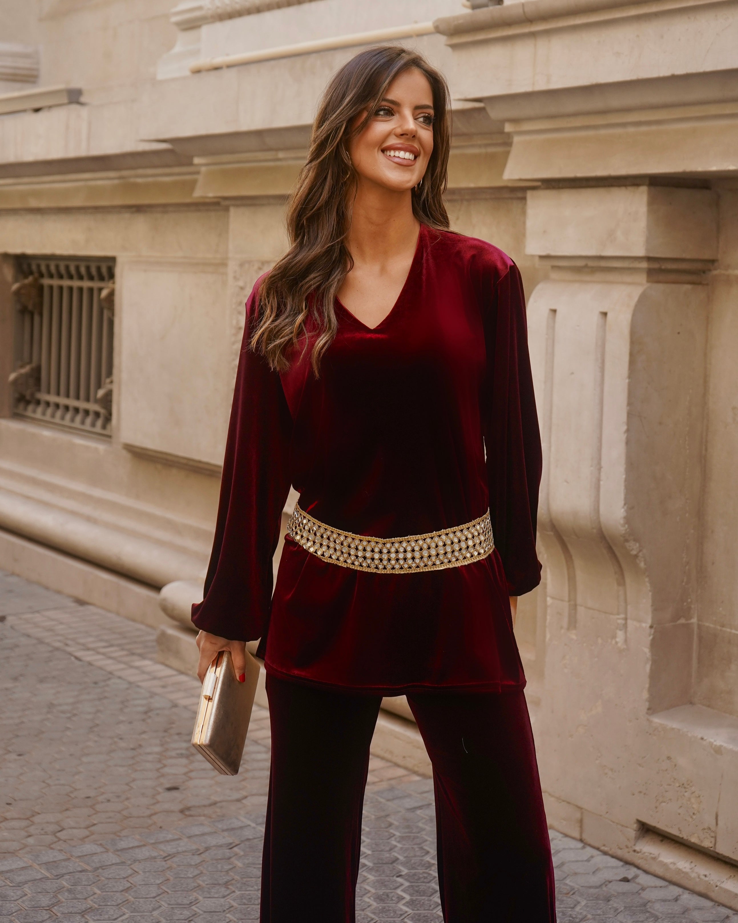 Conjunto Viviana burdeos