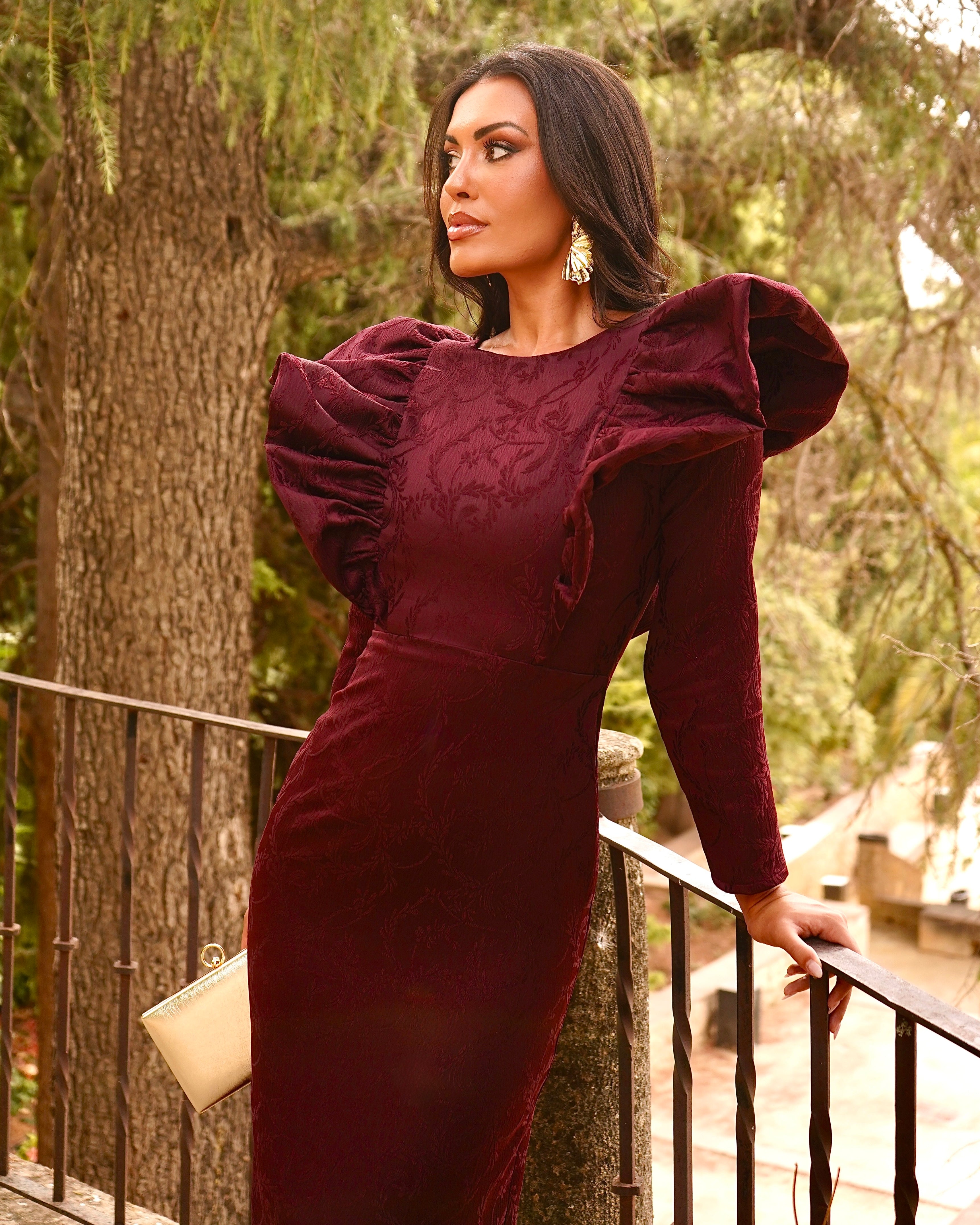 Vestido Lola burdeos