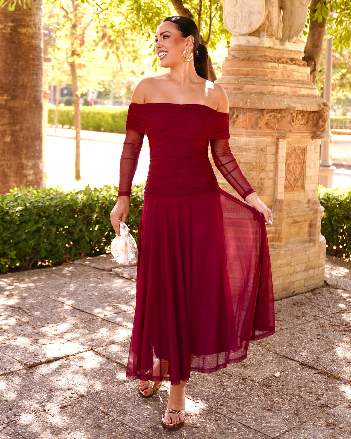 Vestido Valentina Burdeos