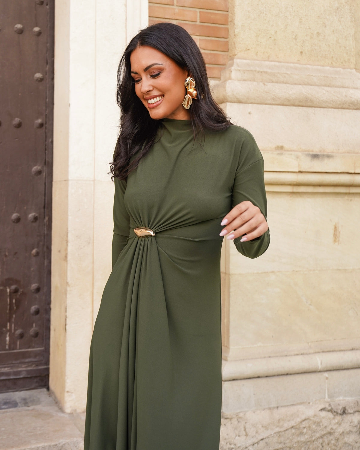 Vestido Estela Caqui