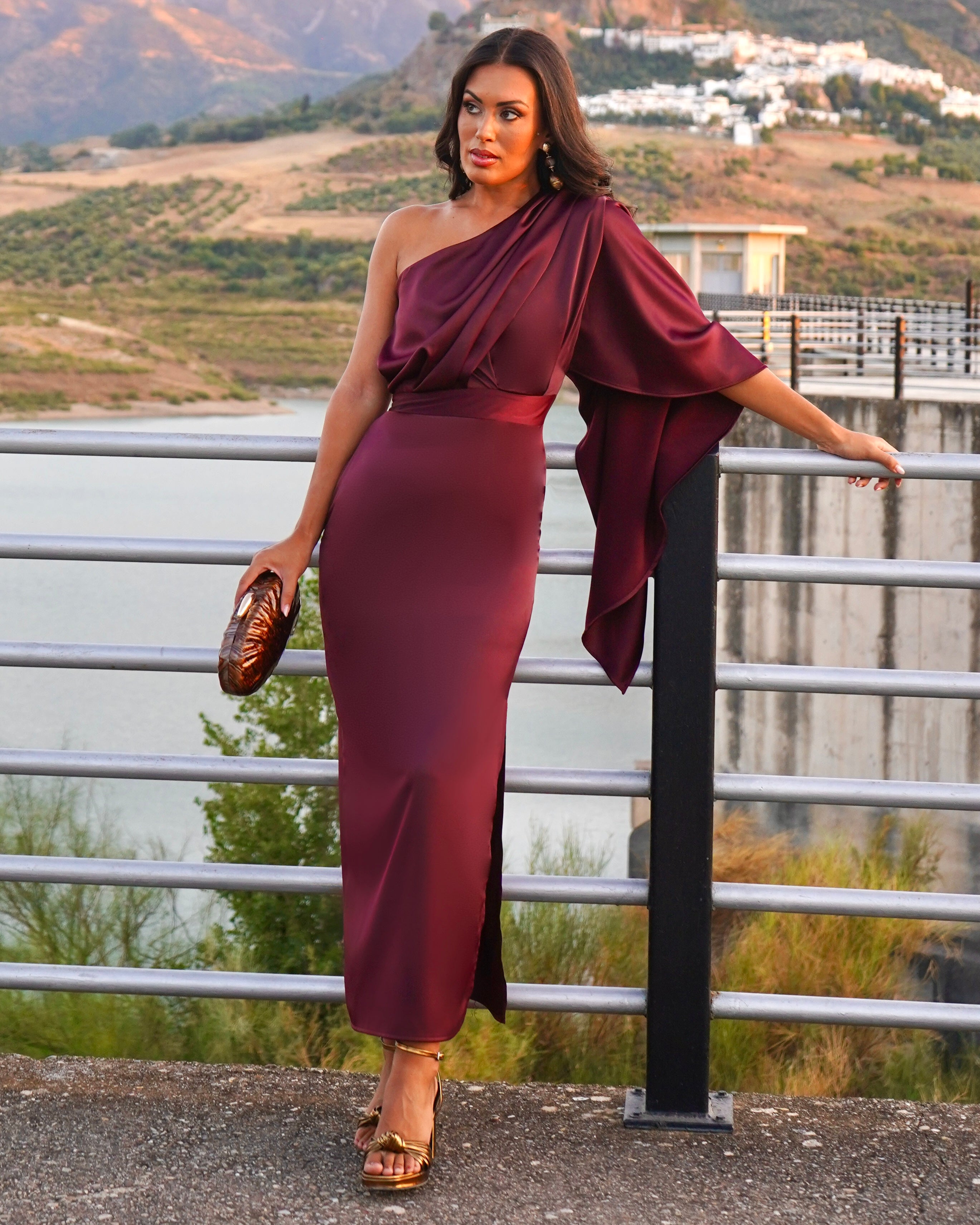 Vestido Verona Burdeos