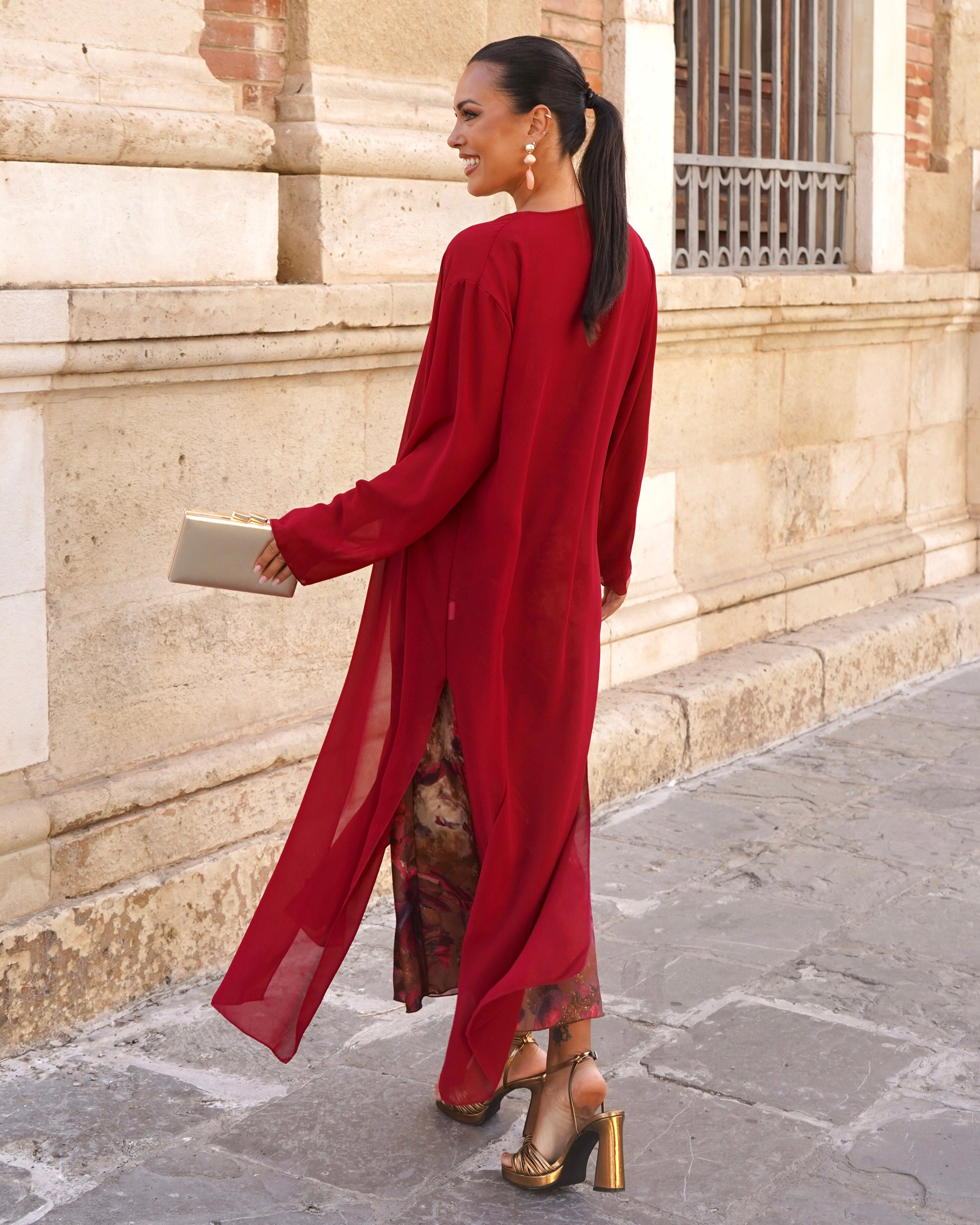 Chiffon frock coat