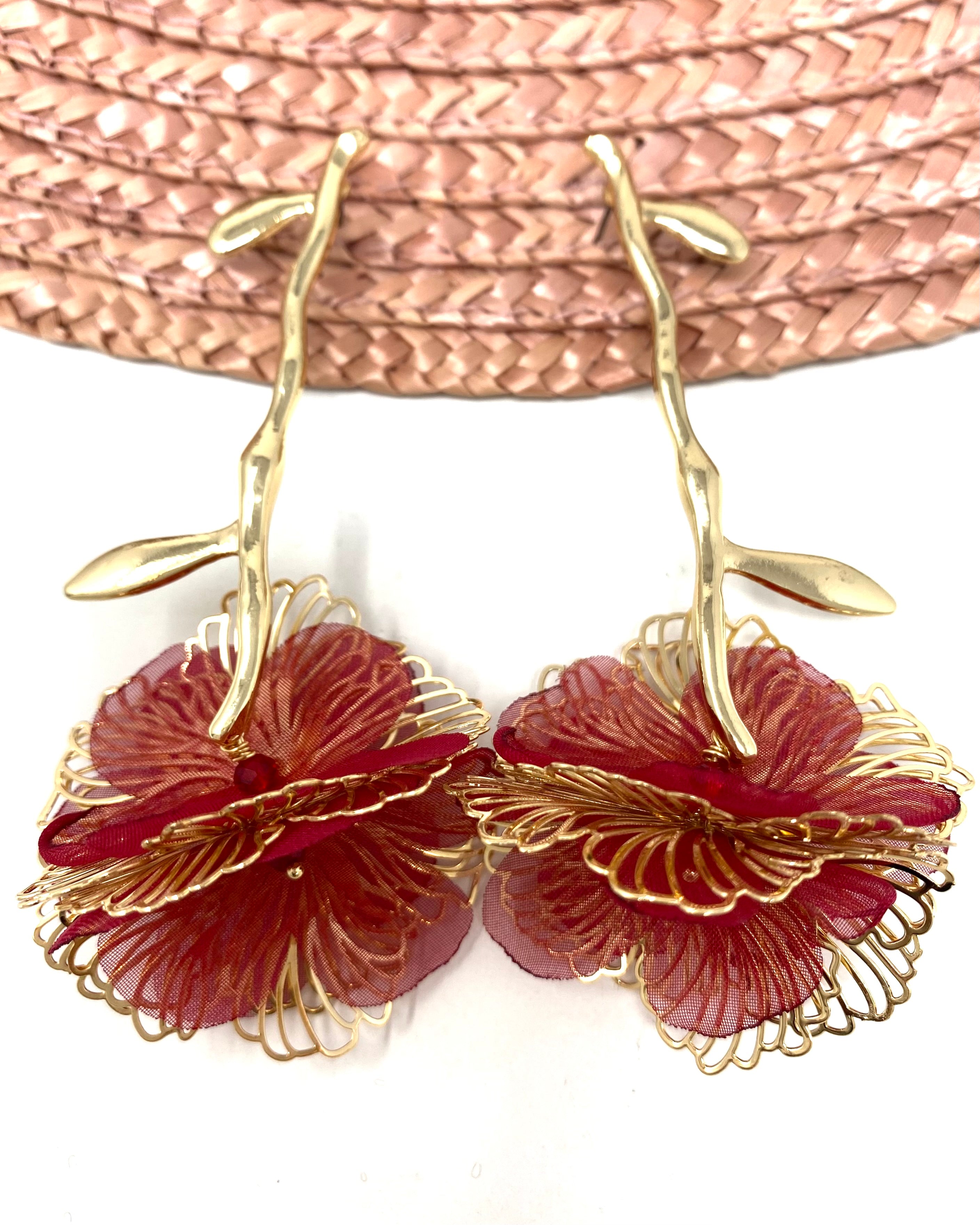 Pendientes Jimena rojizo