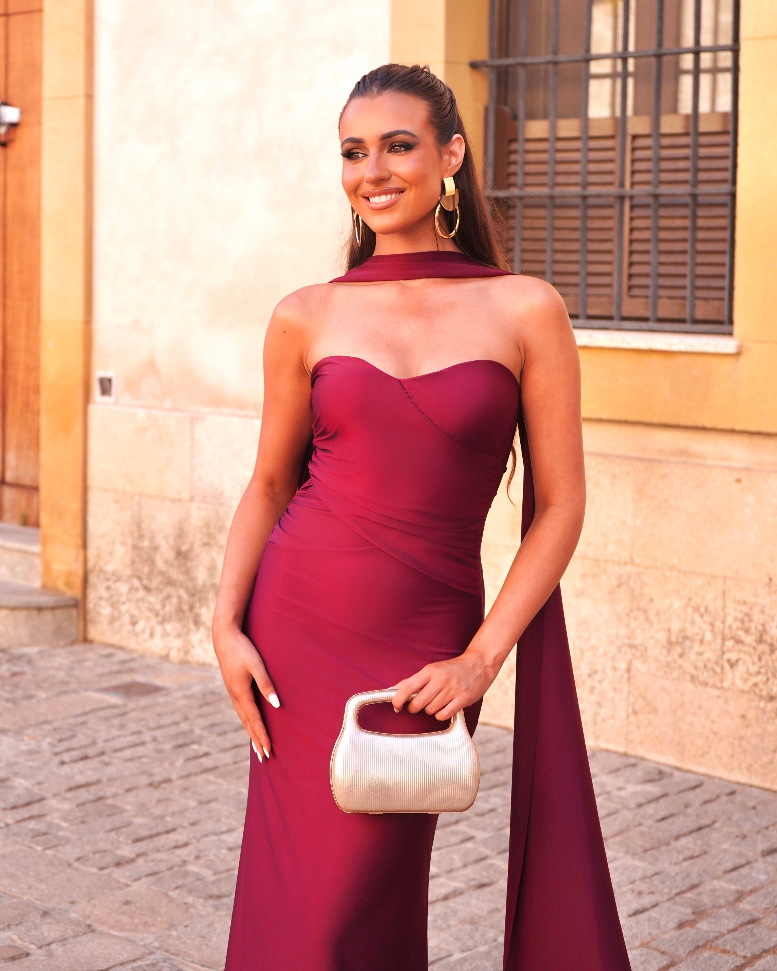 Vestido Madelina Burdeos