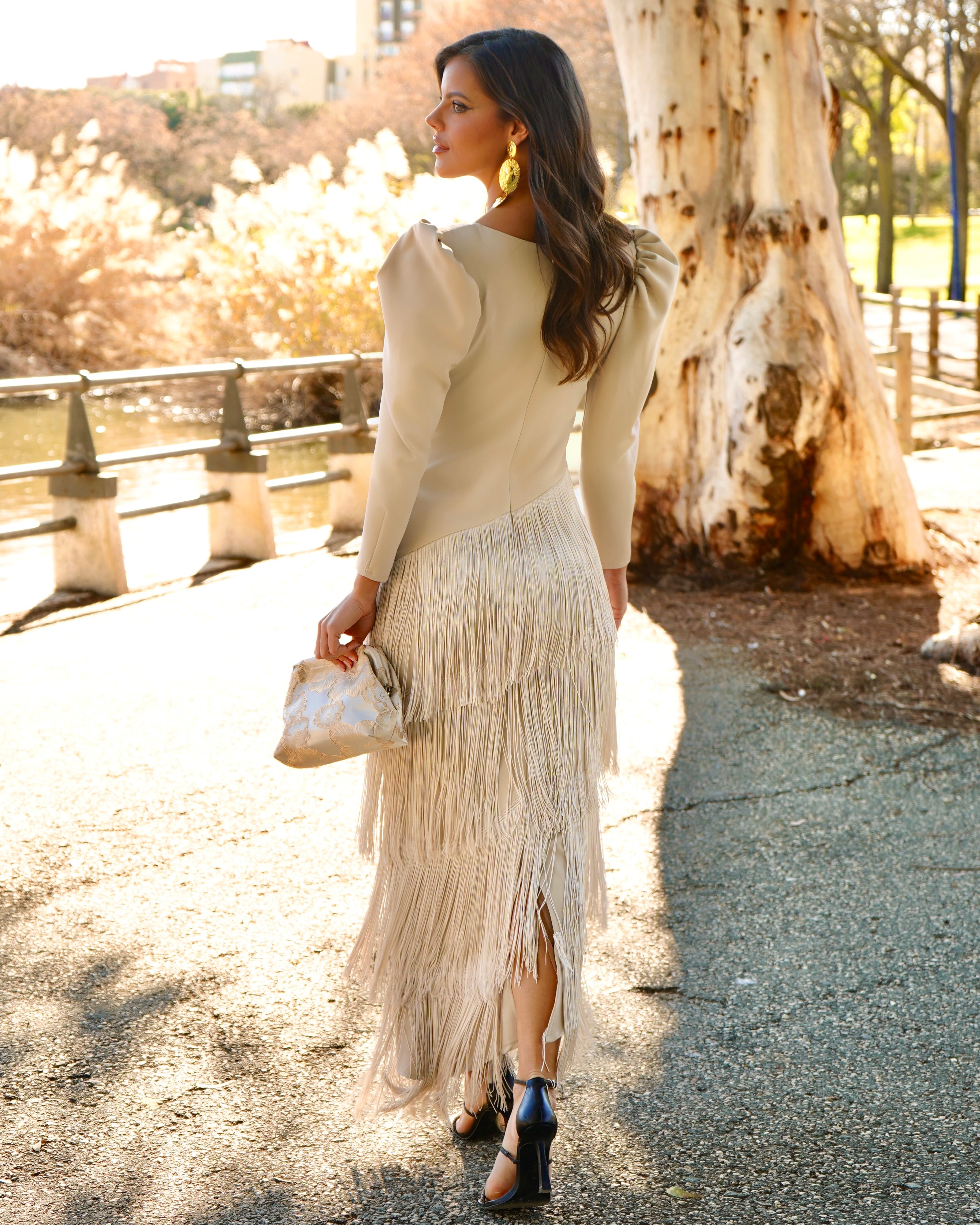 Vestido Margaret Beige