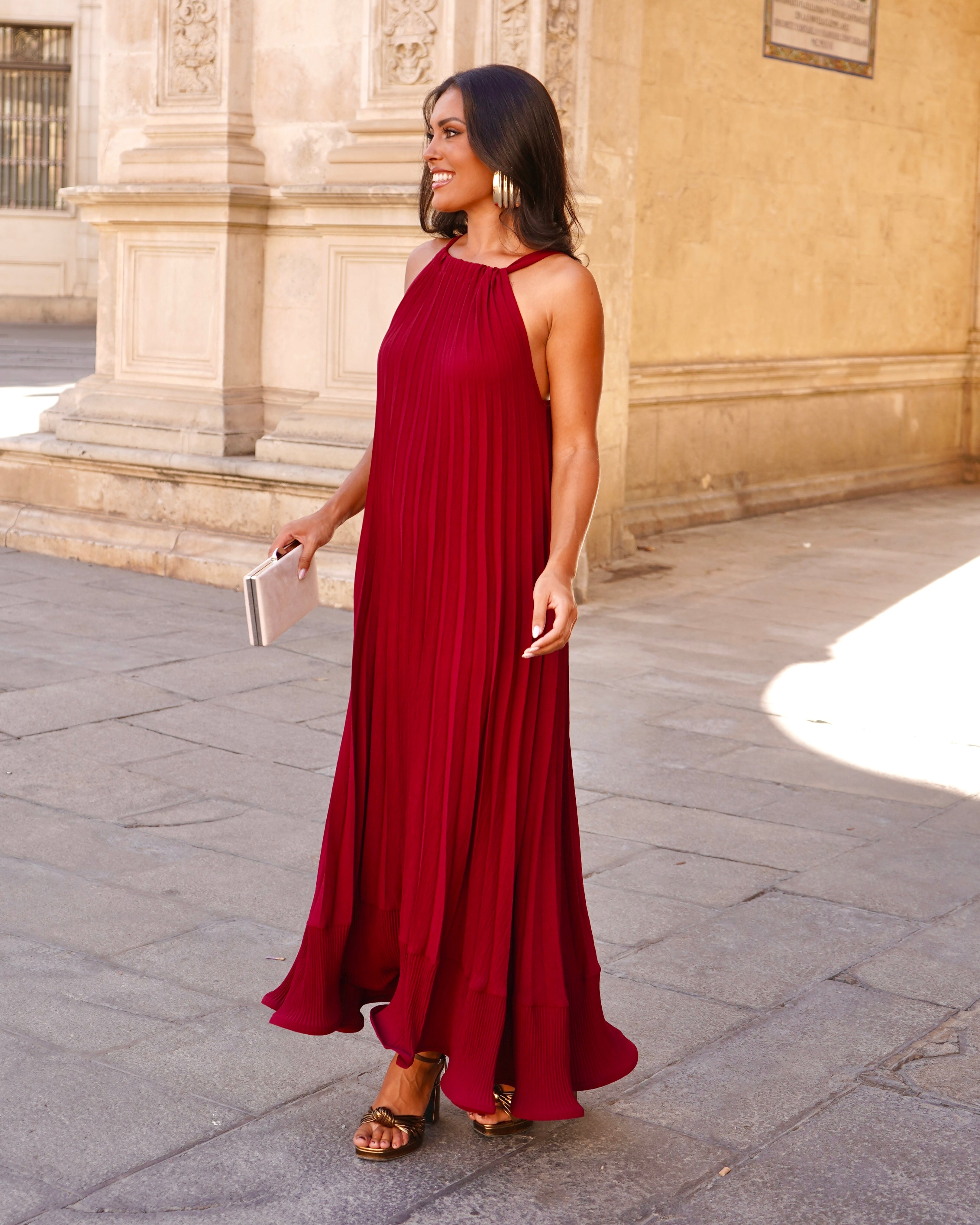 Vestido Luisa Rojizo