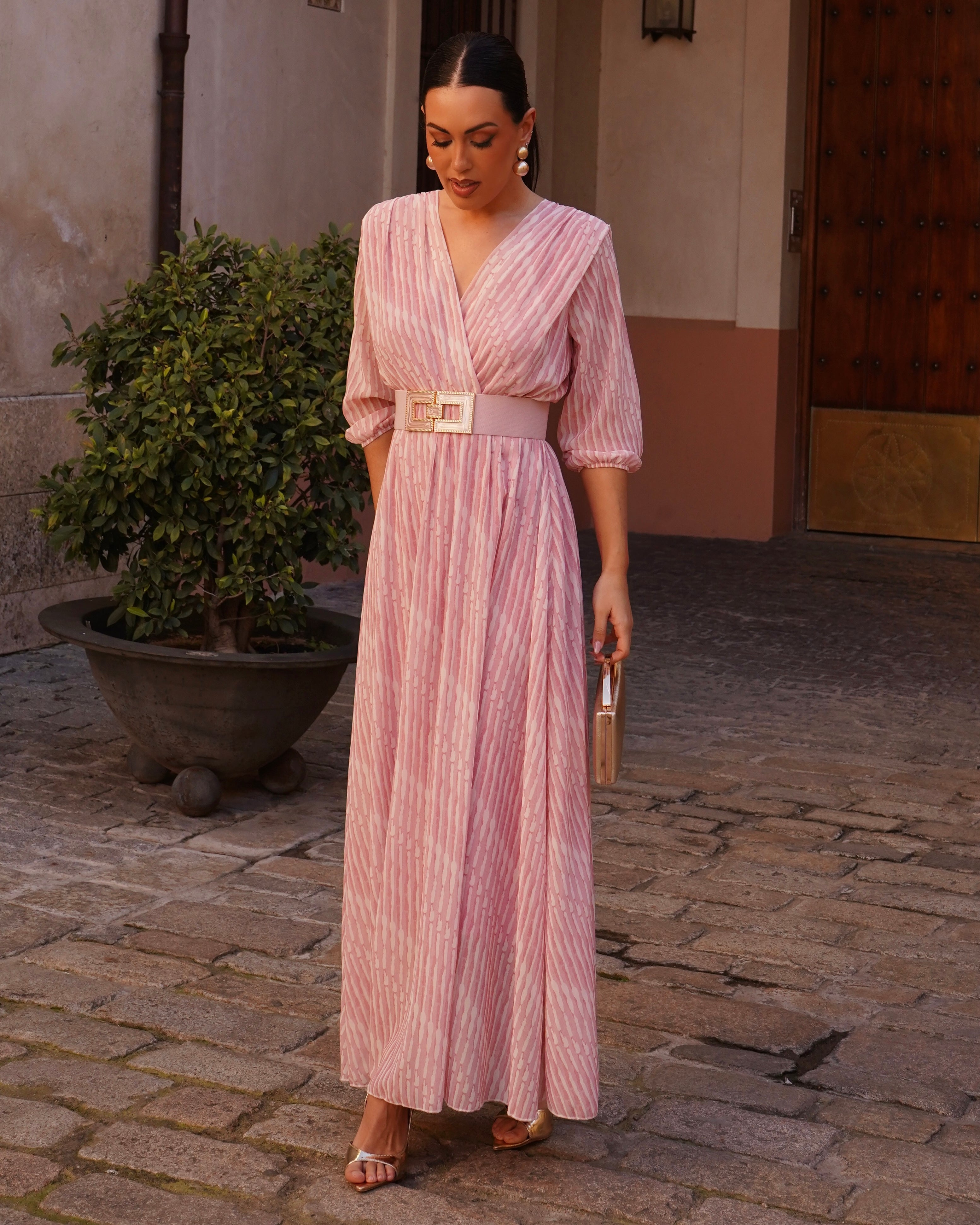 Vestido Belén rosa