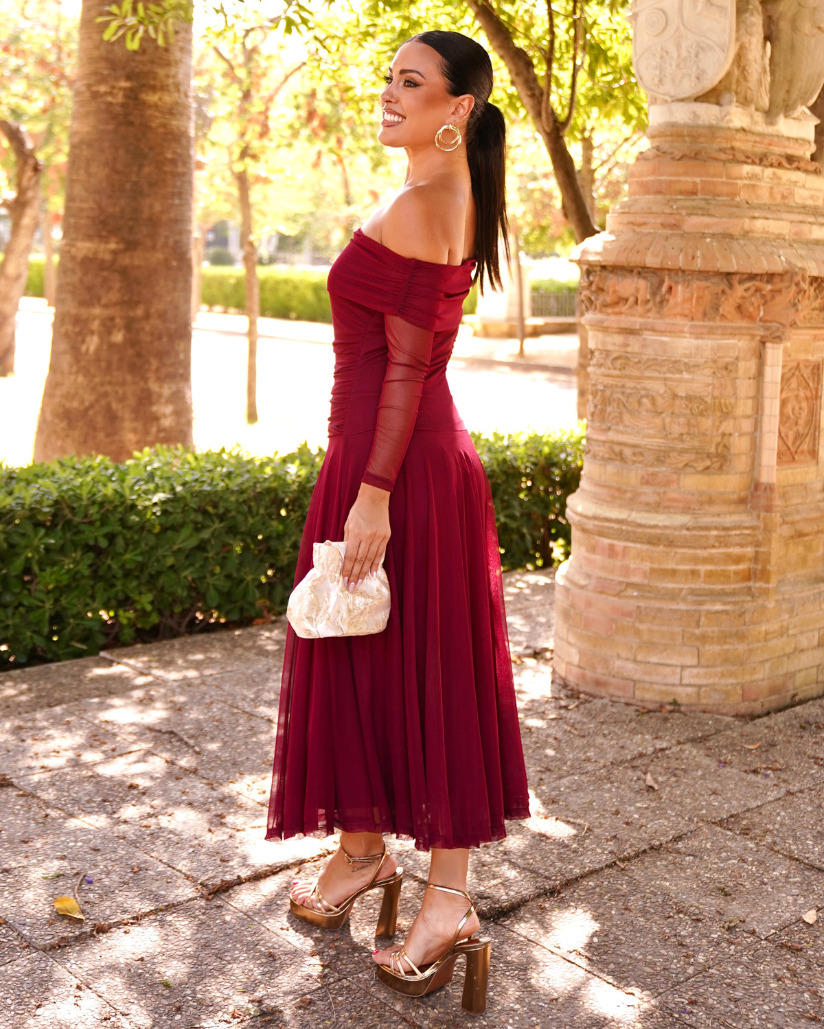 Vestido Valentina Burdeos