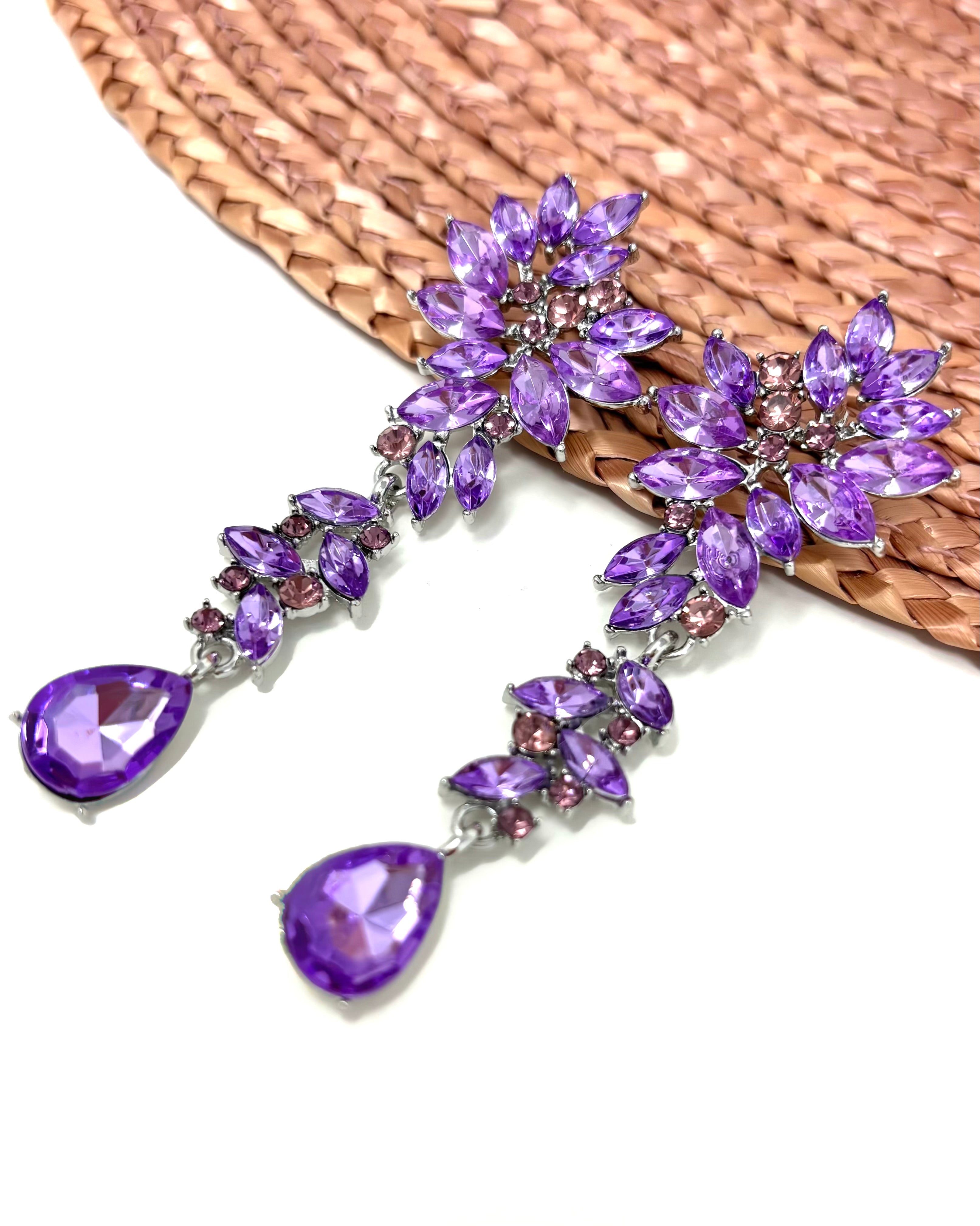 Pendientes Audrey morado