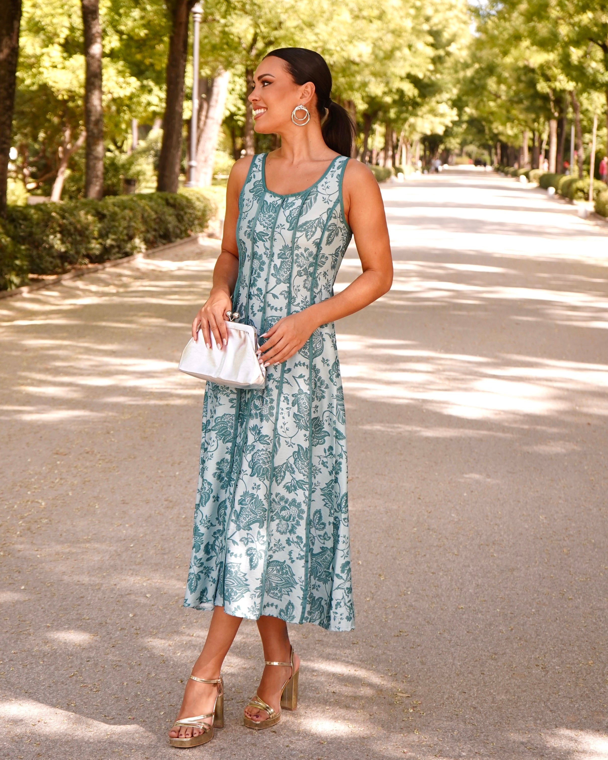 Vestido Lilibet Verde Agua