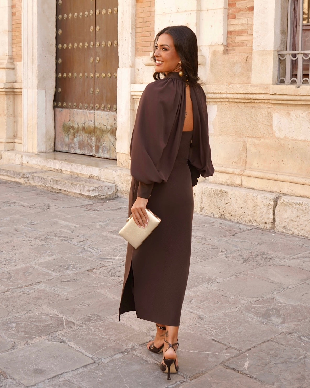 Vestido Estela chocolate