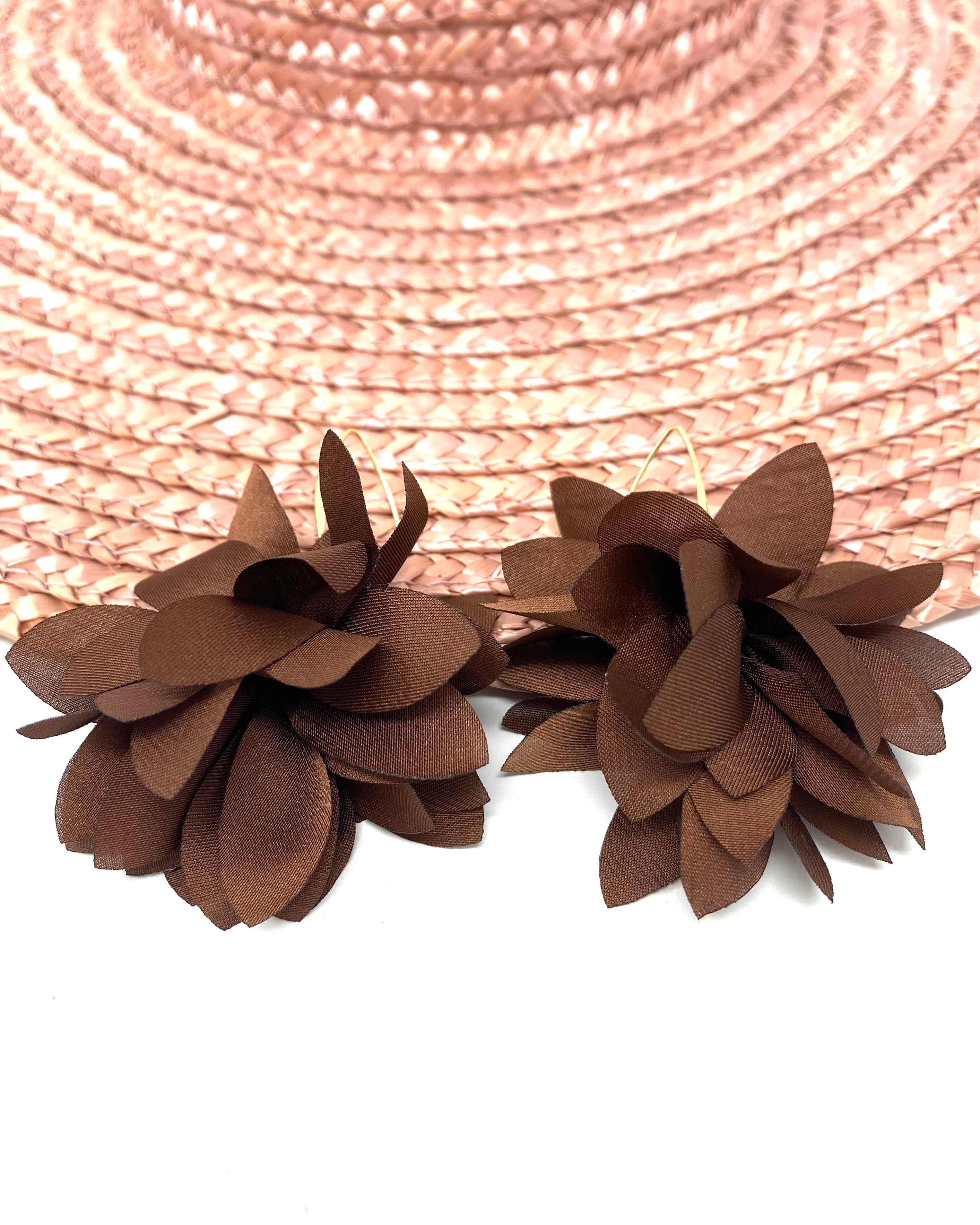 Pendientes Ibisco marrón