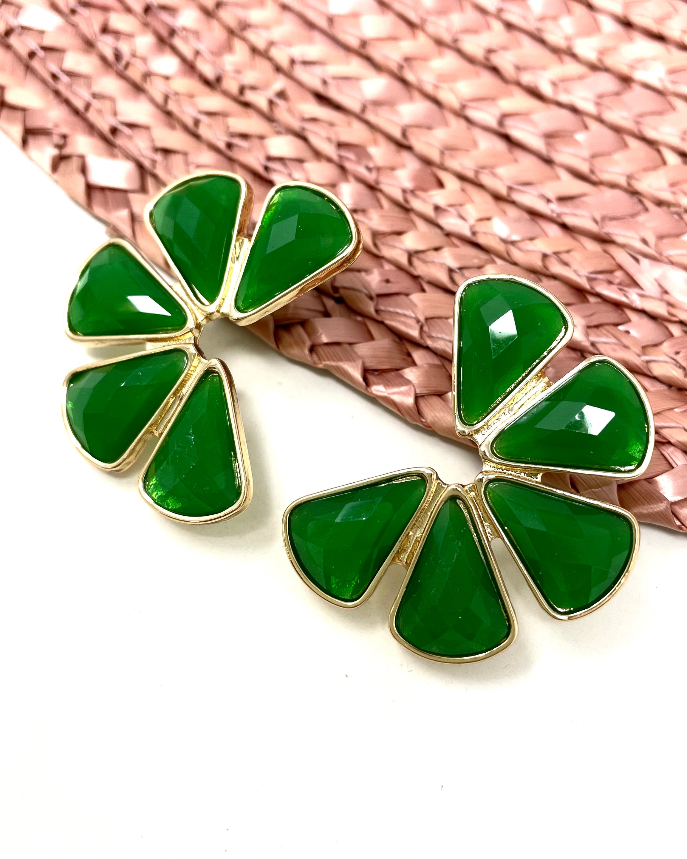Pendientes Leire verdes