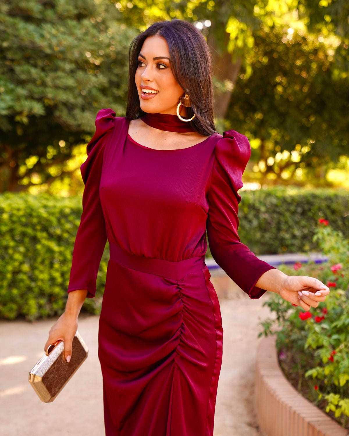 Vestido Greta Burdeos