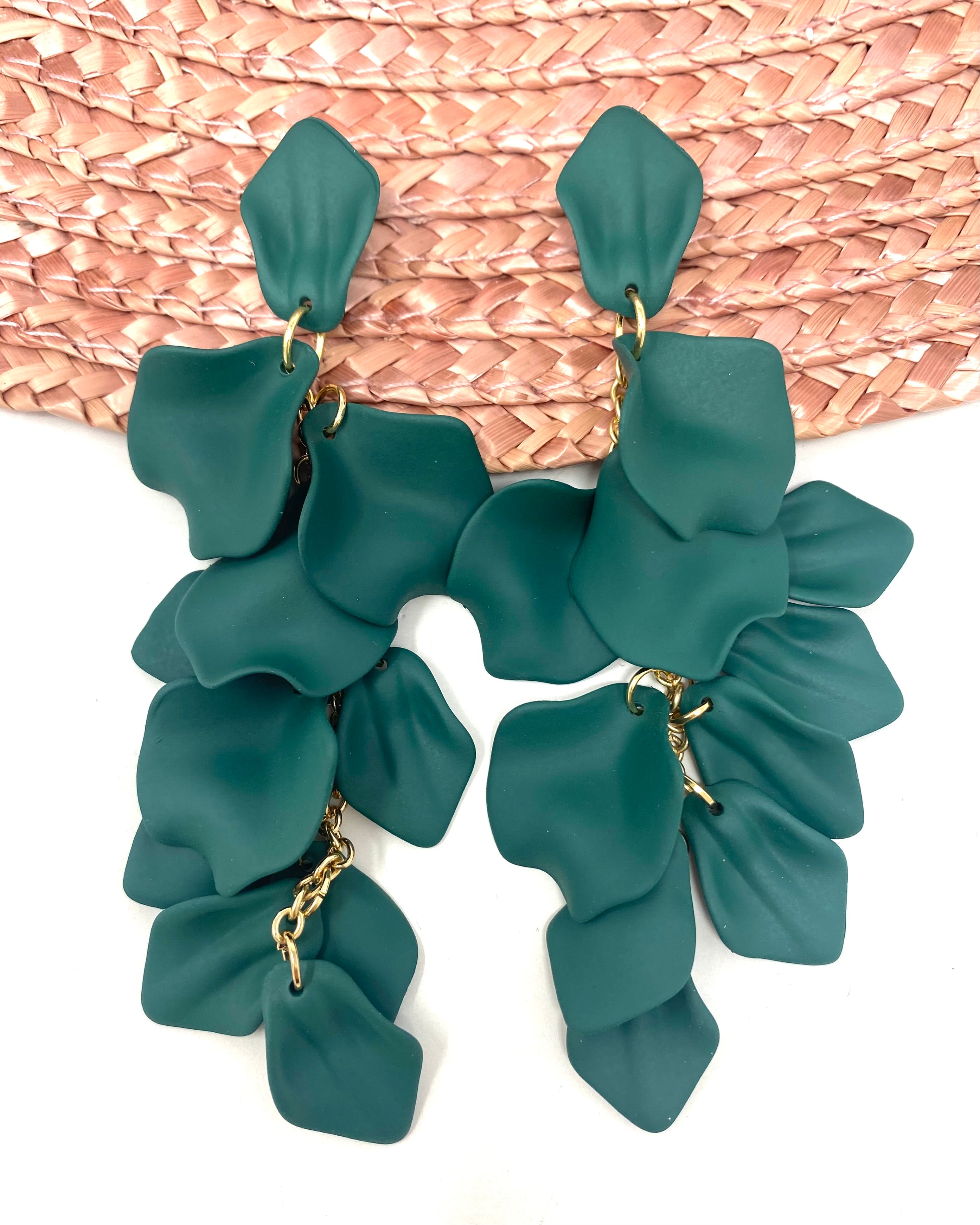 Pendientes Berta verdosos