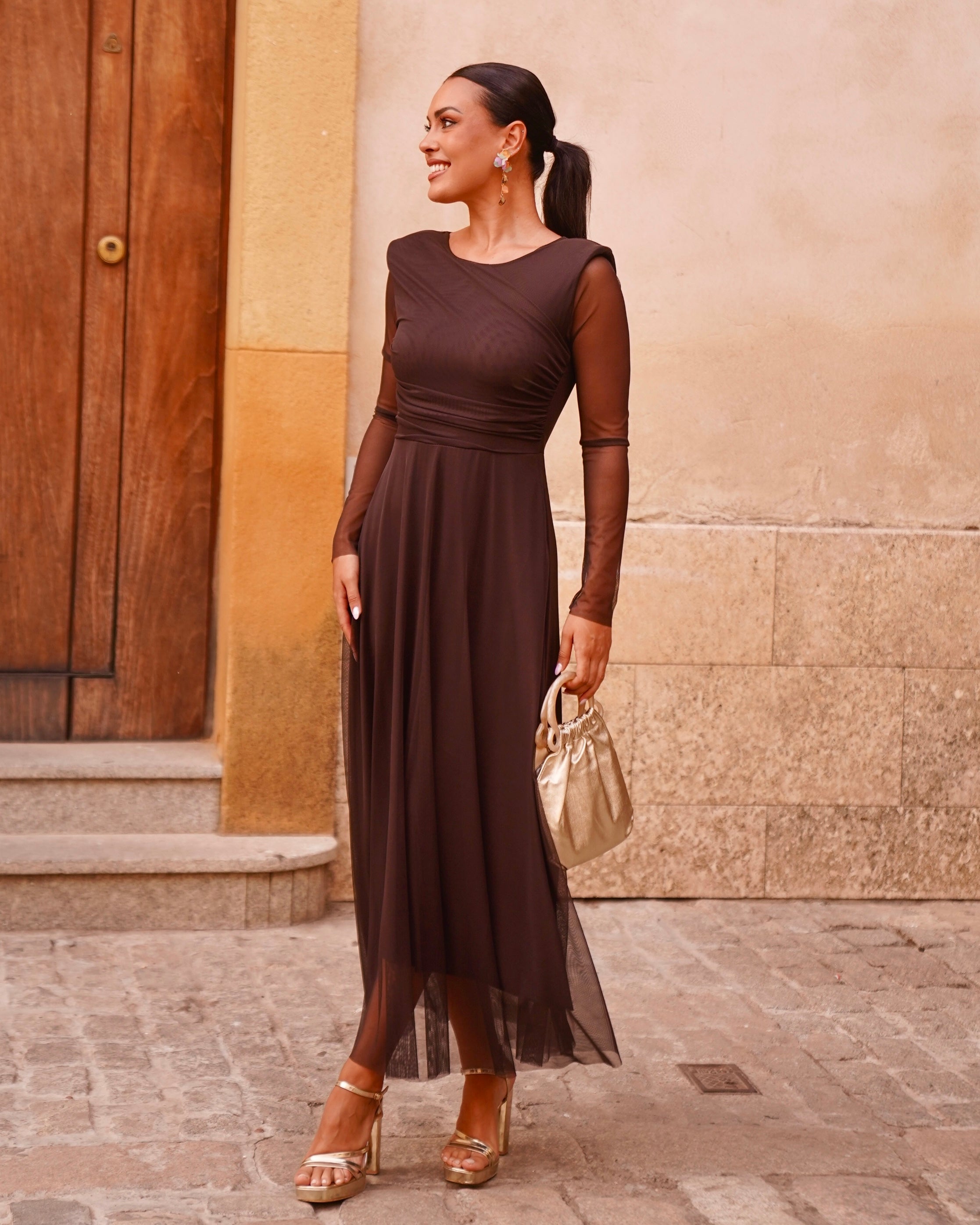 Vestido Paula Chocolate