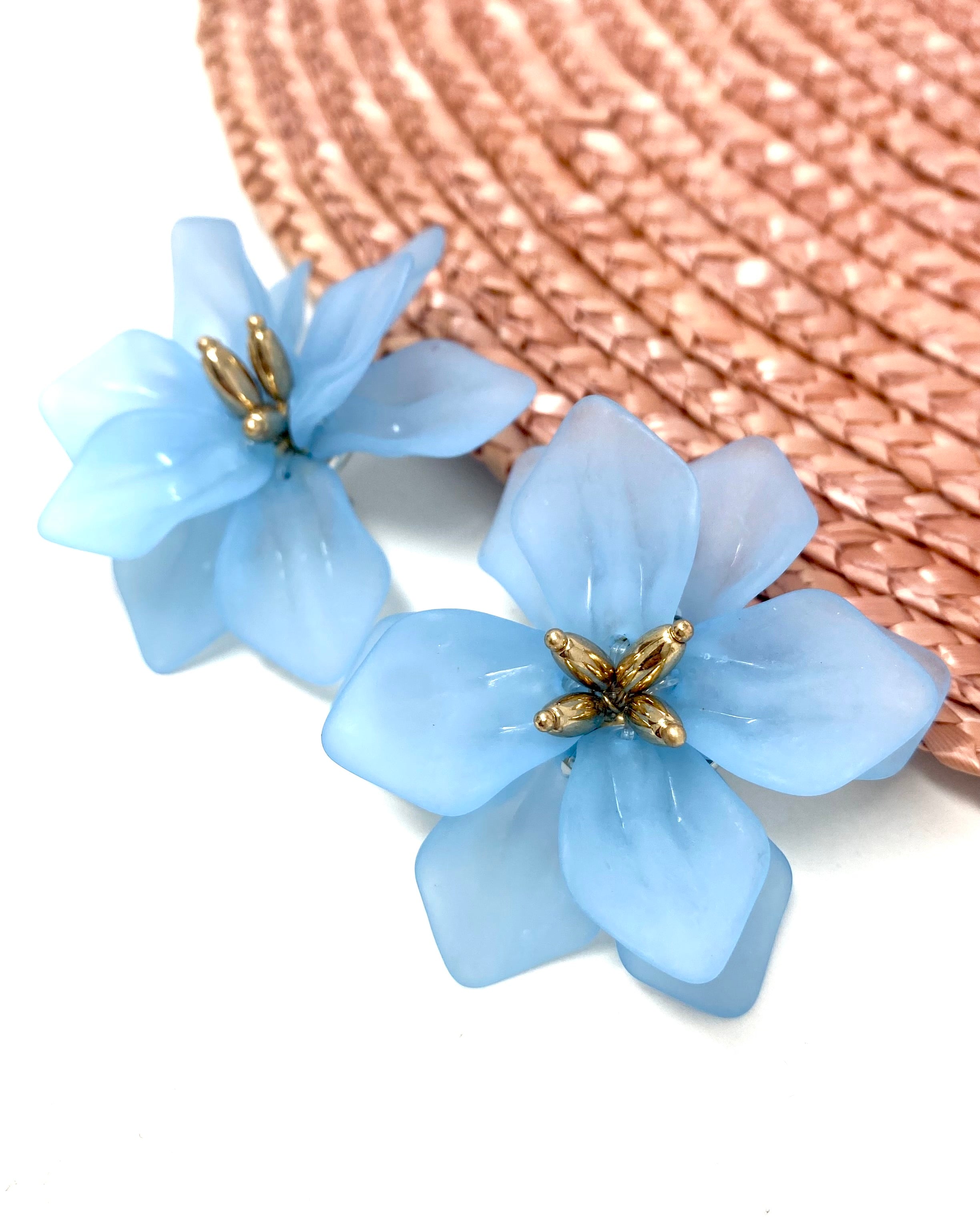 Pendientes Flor Azul
