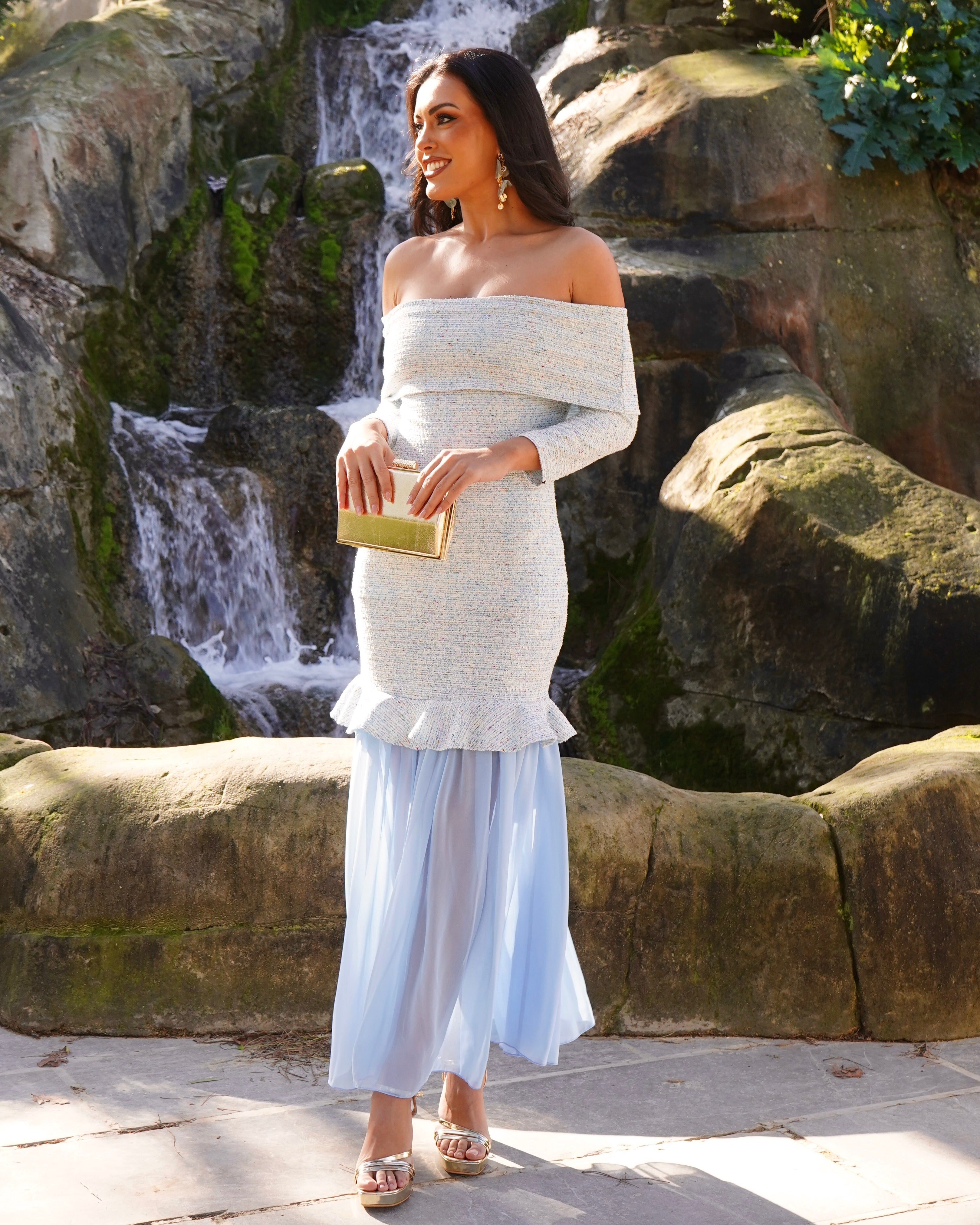 Vestido Rosalinda celeste