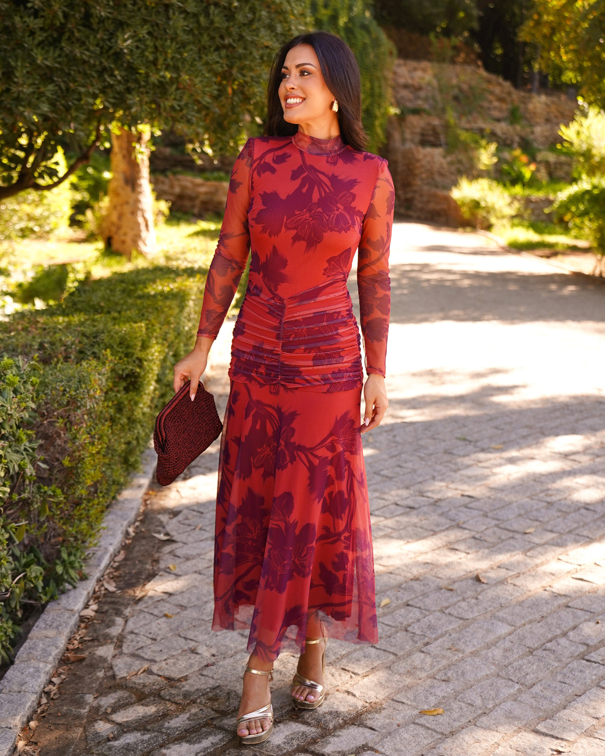 Vestido Damisela Teja/Berenjena