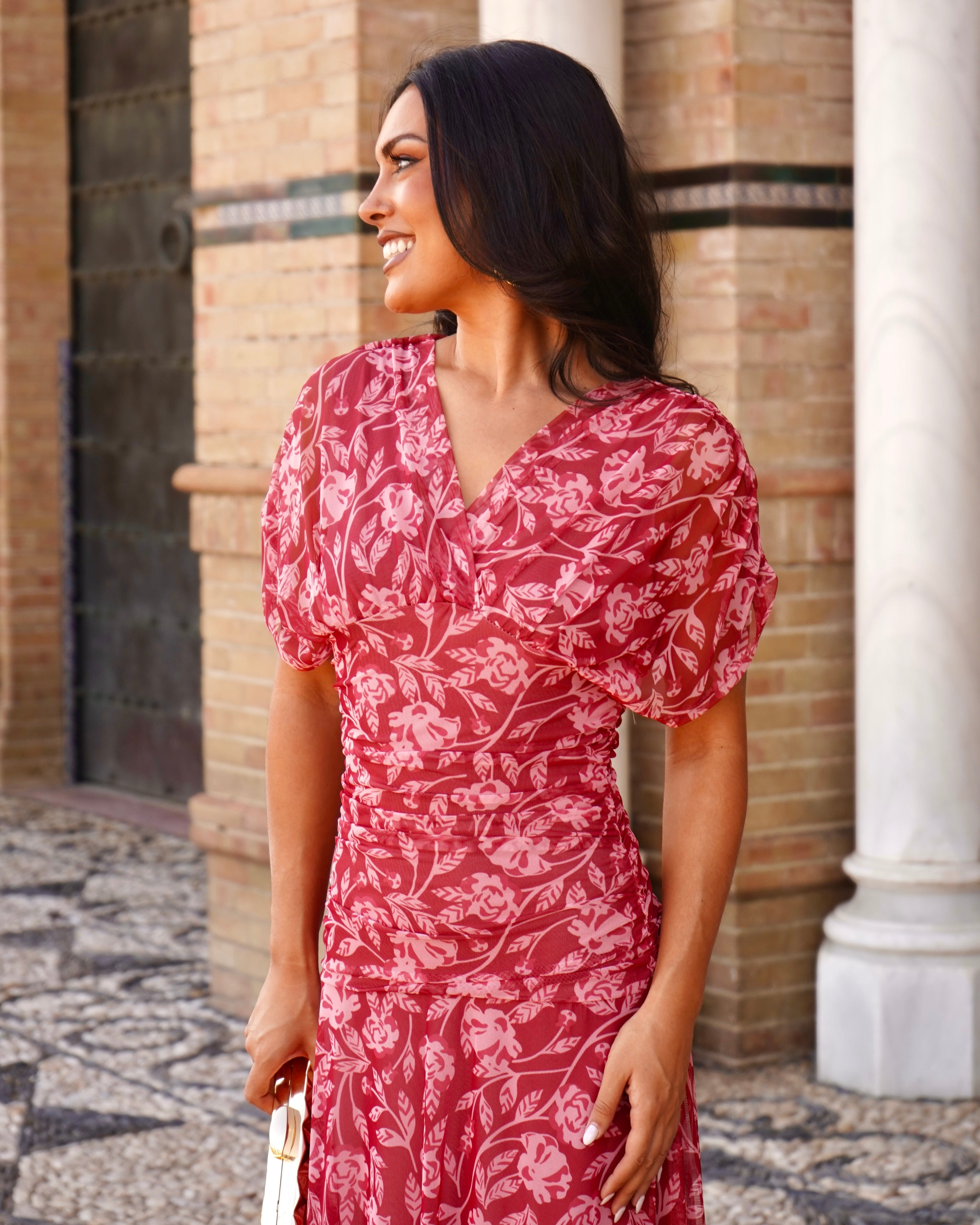 Vestido Elsa Rojizo