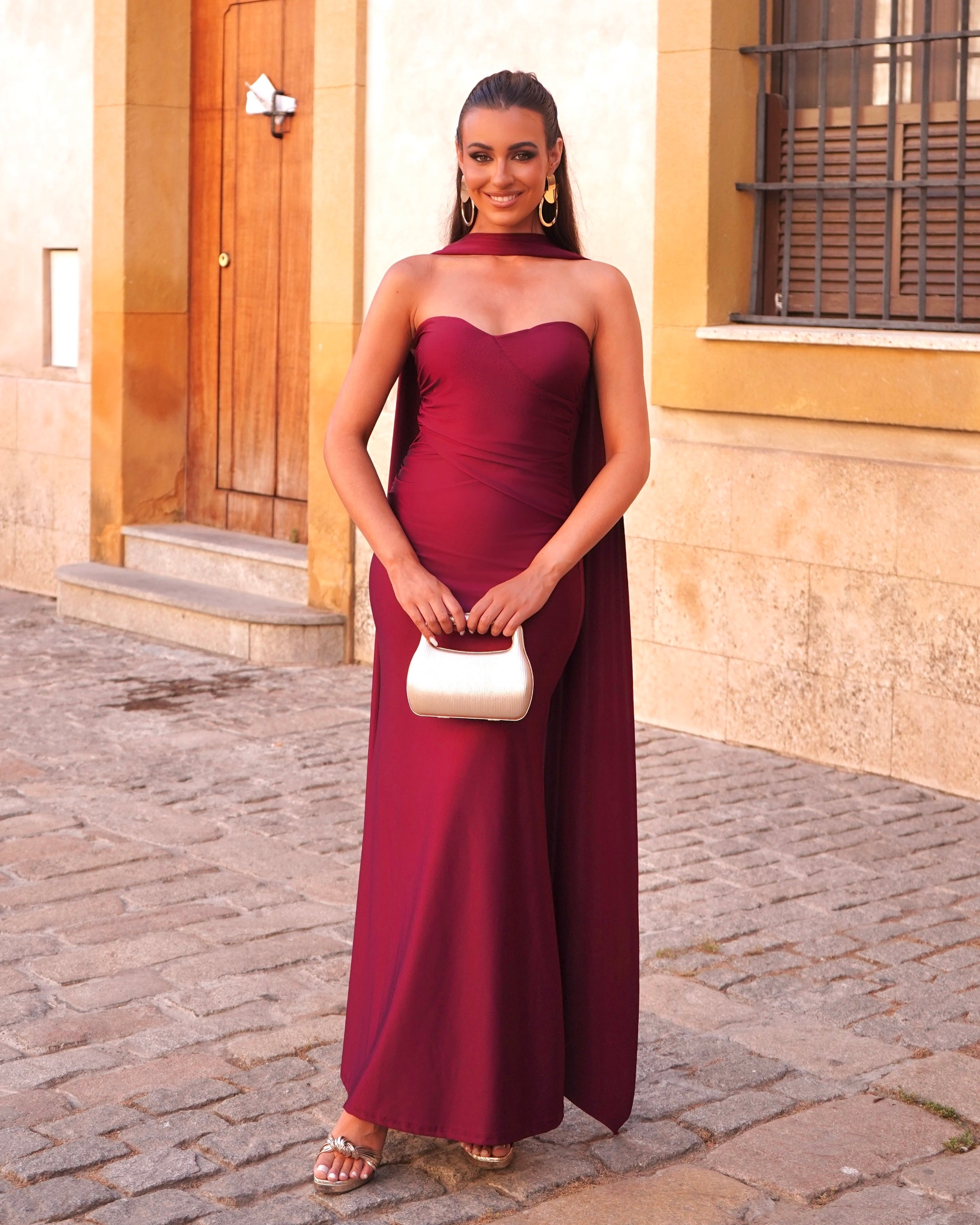 Vestido Madelina Burdeos