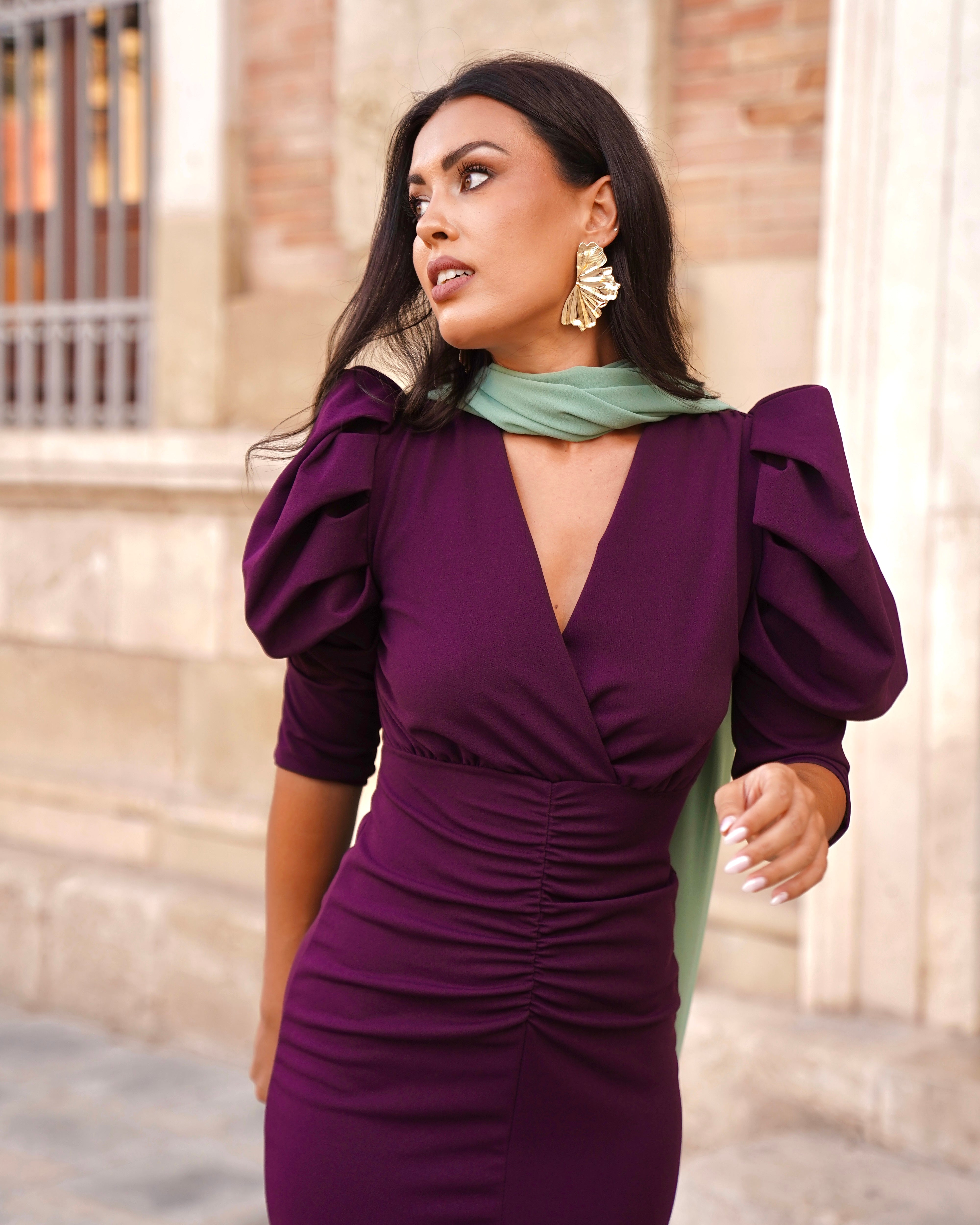Vestido Adrielle Berenjena