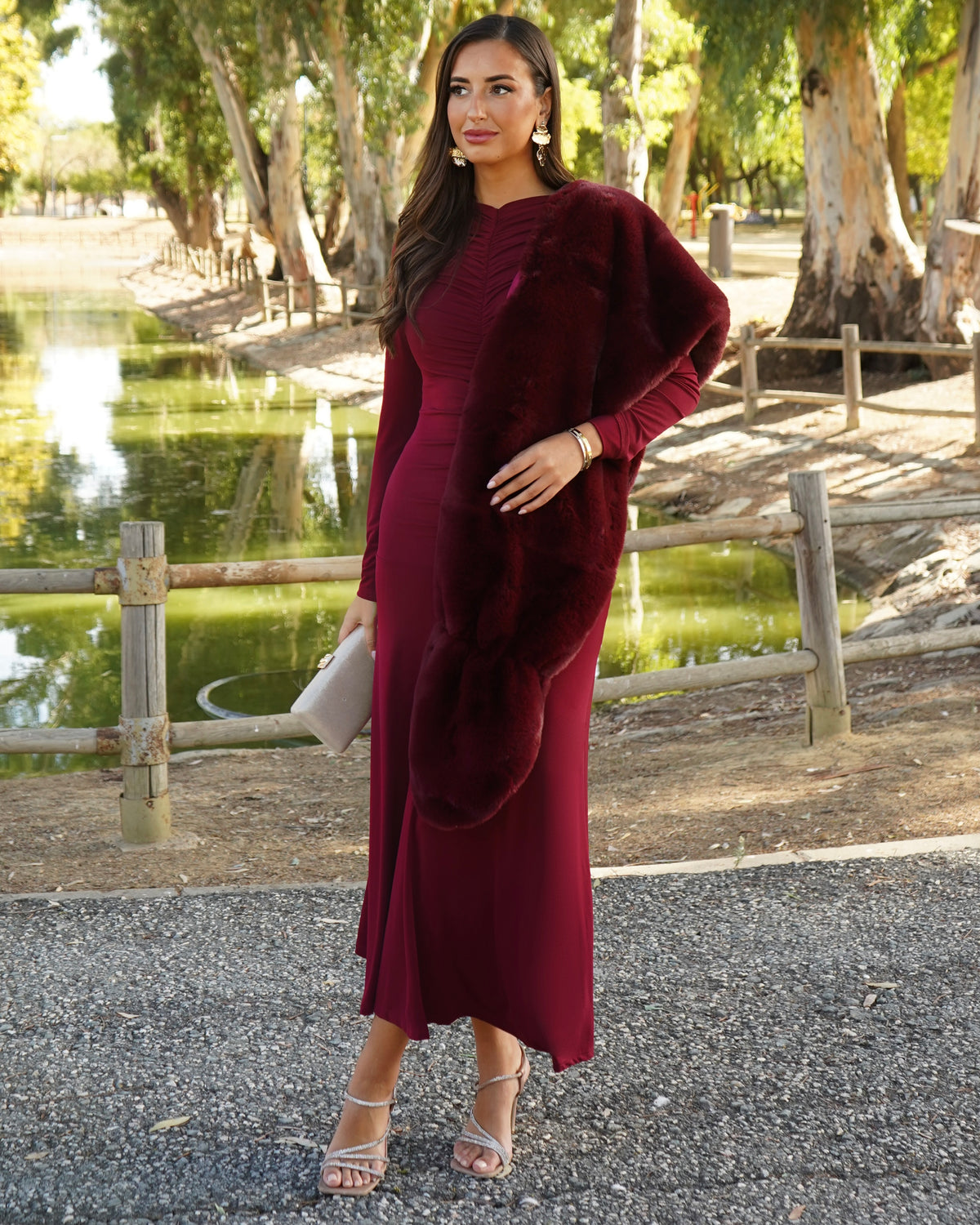 Vestido Linares Burdeos
