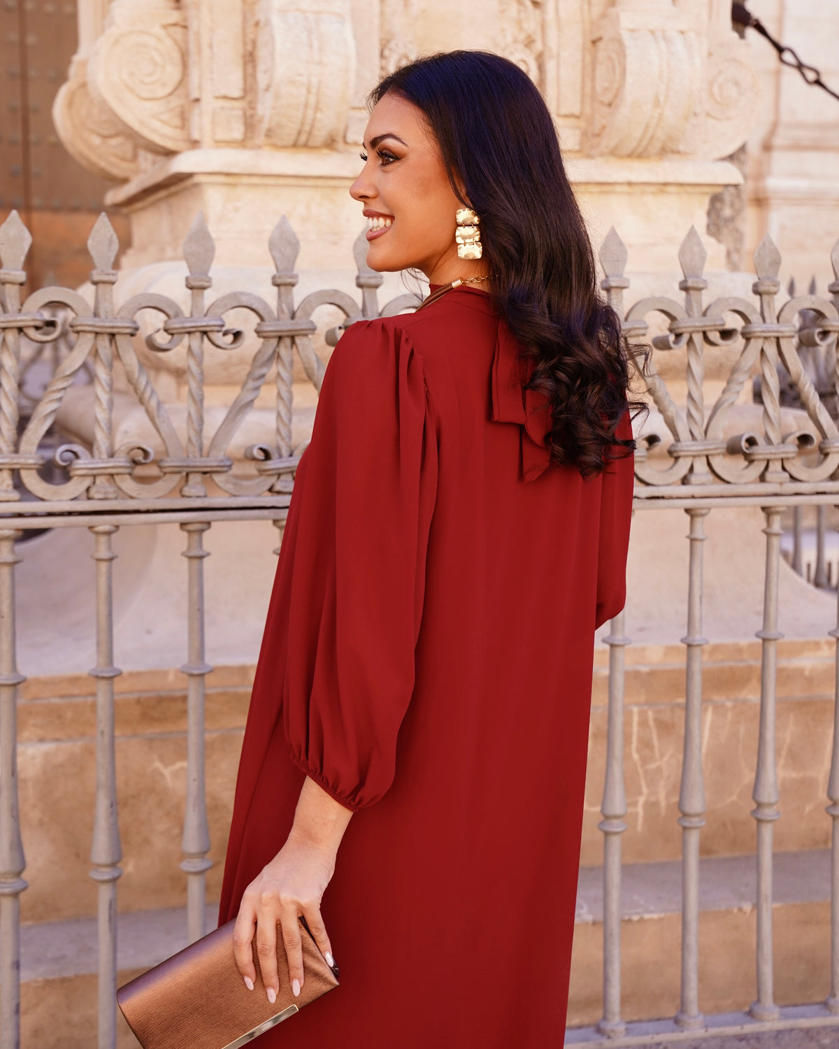 Vestido Constanza Teja