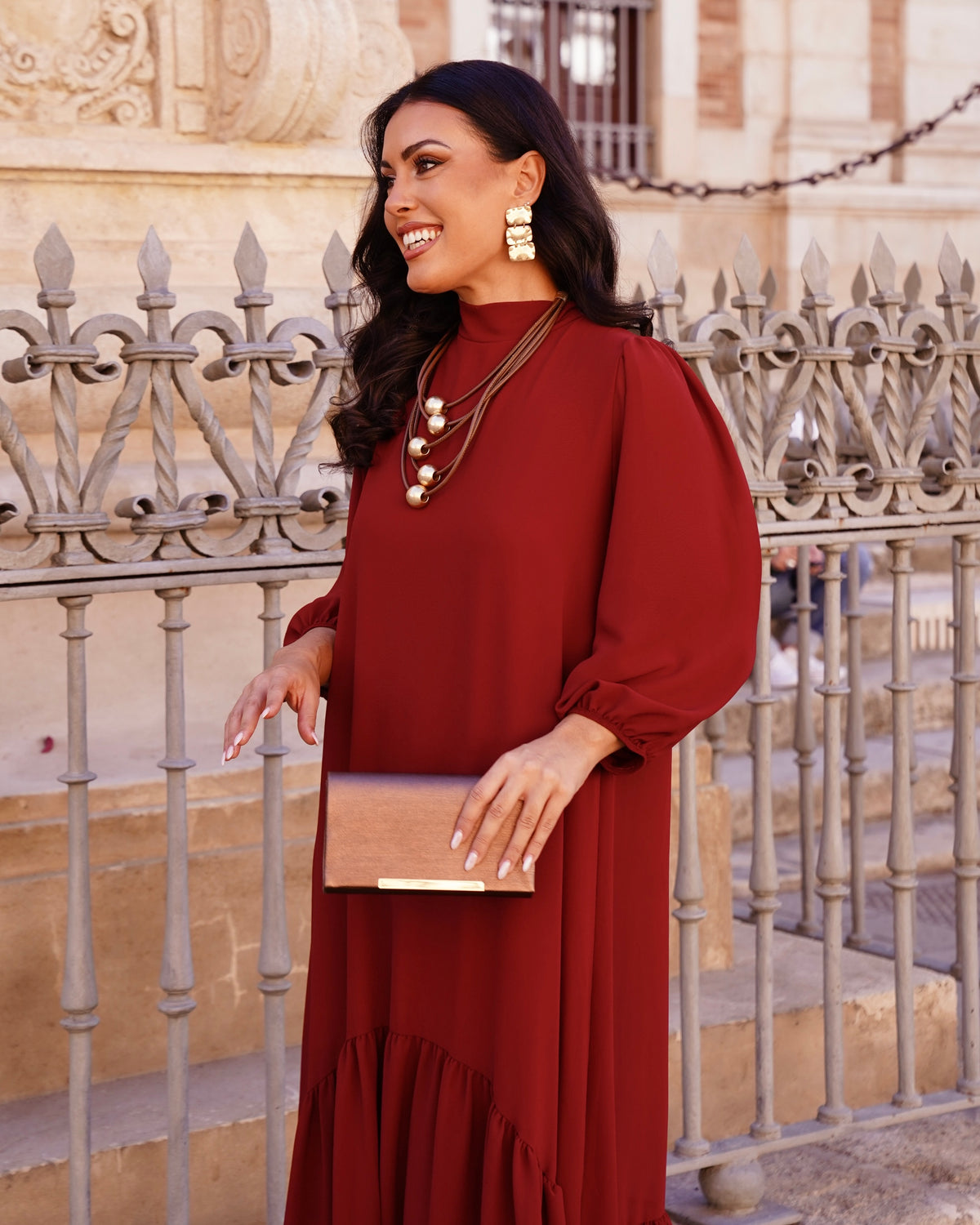 Vestido Constanza Teja