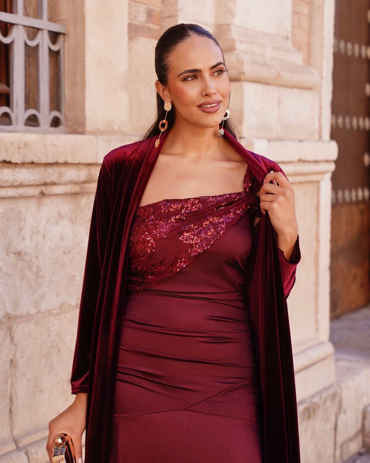 Vestido Alba Burdeos