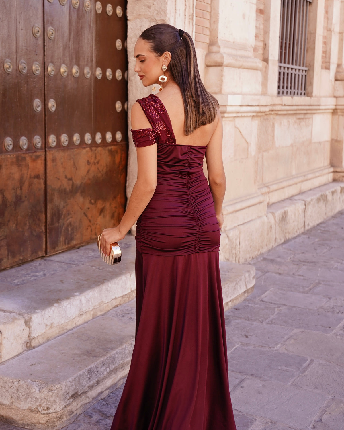 Vestido Alba Burdeos