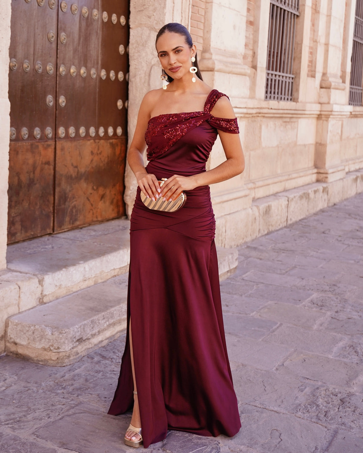 Vestido Alba Burdeos